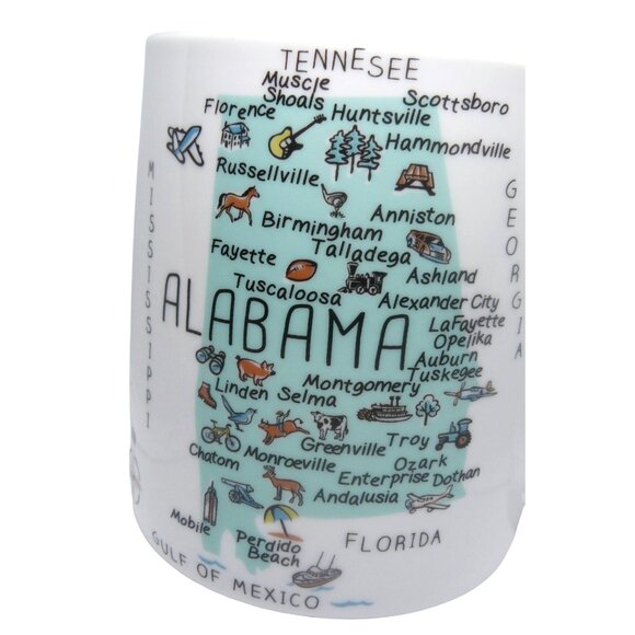 Alabama State Gulf of Mexico Porcelain Coffee Tea Mug 26 Oz 222 Fifth My Place - Picture 2 of 7